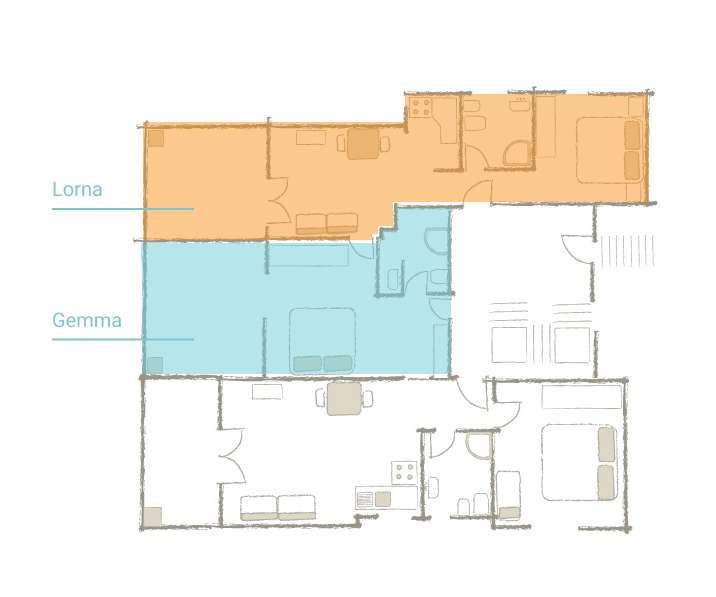 Die Karte der Wohnung Malia